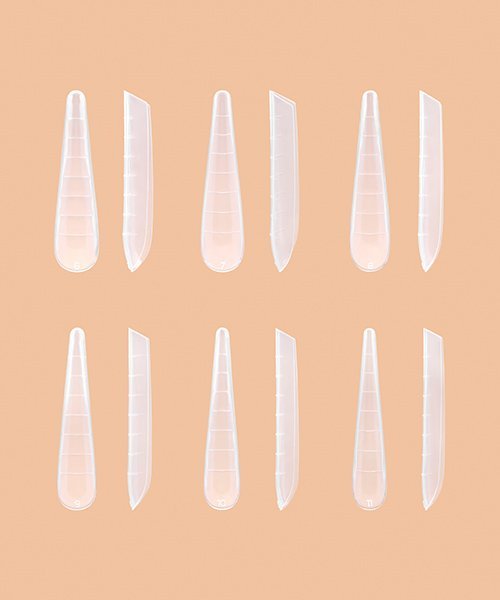 Wiederverwendbare Kunststoffformen für Nagelverlängerungen, Gewölbte Formen Gothic Almond (120 pcs/box)