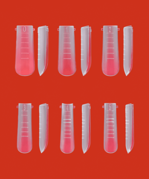 Top curved forms for nail modeling, (120 pcs/box)