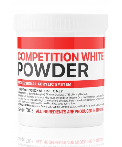 Basic acryl powder Competition weiß 224g,K Professional