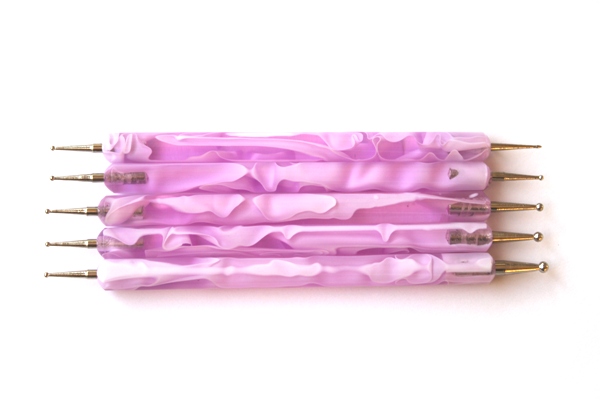 5 x Nail Art Spot Swirl Dotting Tool pink 5 x Nail Art Spot Swirl Dotting Tool pink