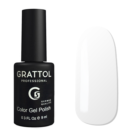 Grattol UV/LED гель-лак 001 White 9мл Grattol UV/LED гель-лак 001 White 9мл